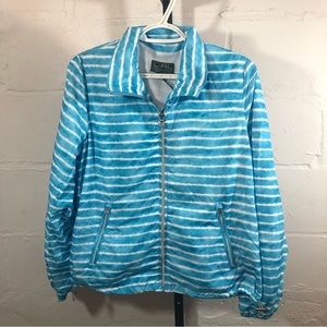 Lauren Active Ralph Lauren Striped Jacket Lightweight Size M Blue White